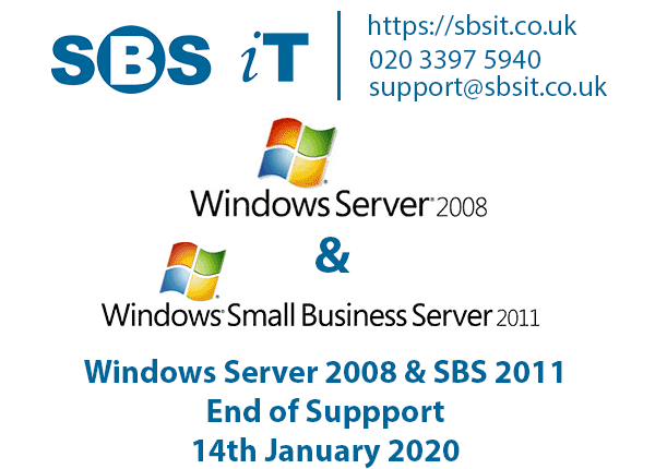 Windows Server 2008 and Small Business Server 2011 End of Support