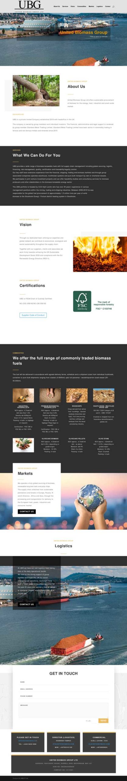 Website Design United Biomass Group